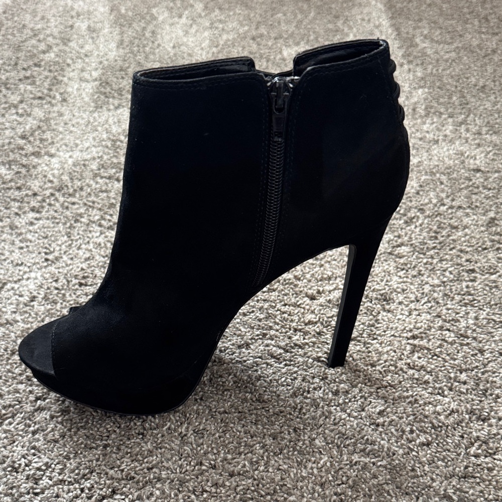 Mix No. 6 Stiletto High Heeled Suede Booties - Picture 4 of 8